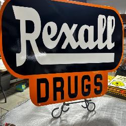 Enamel Rexall sign 