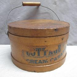 Cottage Cream Caramel Wooden Pail