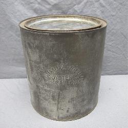 1-Gallon Metal Oyster Tin with Embossing