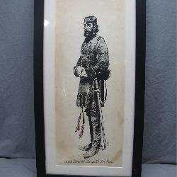 Framed Illustration of Major General George Crook