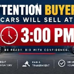 CARS AND MOTORS WILL SELL AT APPROX 3 PM