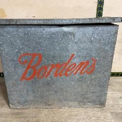 Borden's Galvanized Metal Dairy Delivery Box