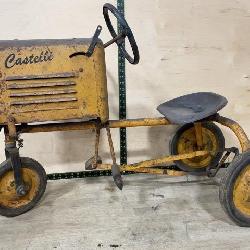 Castelli Yellow Metal Pedal Tractor Toy