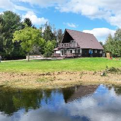 Three bedroom Chalet home on 40 acres and pole Barn and 2 Artesian wells