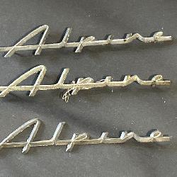 Three Original Alpine Body Emblems