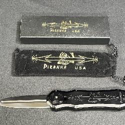 Piranha Excalibur OTF Black Tactical Knife