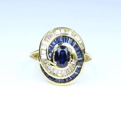 Stunning Ballerina Style Blue Sapphire