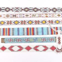Large Lot of Native American Beaded Strips