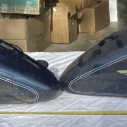 blue OEM Harley-Davidson Fat Boy gas fuel tanks
