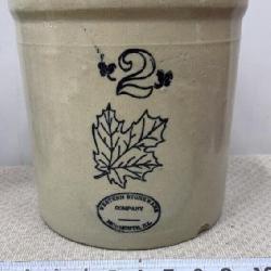 Western Stoneware Company 2-gallon maple leaf