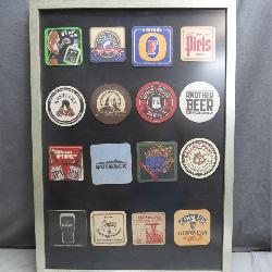 Framed Beer Coaster Collection