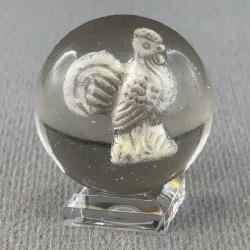 Sulphide Chicken Glass Marble, Appr. 1 1/4” D