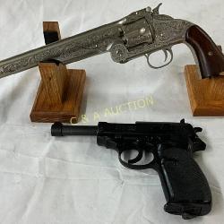 Two Pistols: Engraved Replica Revolvers