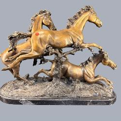 Ex-Large BRONZE OF HORSES GALLOPING
