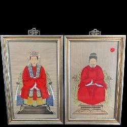 2 ANTIQUE ORIENTAL PAINTINGS ON PAPER
