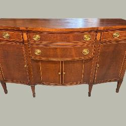 MAHOGANY HEPPLEWHITE BANDED INLAID BUFFET