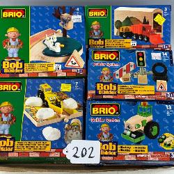 #202 Brio Bob the Builder NIB Accessories Lot of 5 NIB incl. Scoop's Snowdrift Set, Roley, etc.