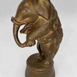 VTG Cast Iron Circus Elephant on Tub Bank