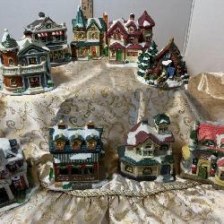 Vintage Cobblestone Corners Ceramic Christmas Village