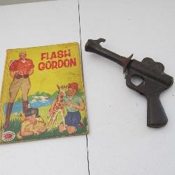 Flash Gordon Book and Buck Rogers Toy Gun Lot