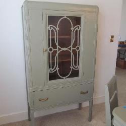 Antique Victorian Waterfall Hutch China Closet