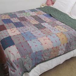 Old Primtive Patchwork Quilt (pic on Full Size bed