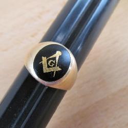14K Gold Masonic Ring Men's Vintage