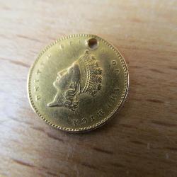 Love Token $1 Gold Dollar Coin Indian Princess