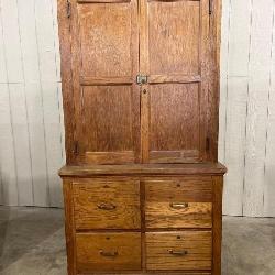 American Mission Oak Library Cabinet