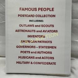 Famous People Postcards in Binder