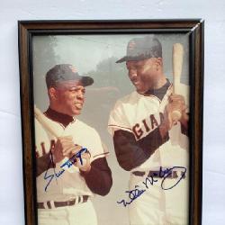 Signed autographed of San Francisco giants legends Willie Mays and Willie McCovey