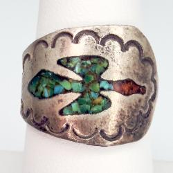 925 Turquoise Thunderbird Ring