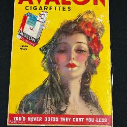 #2000 Vintage Avalon Cigarettes Die Cut Cardboard Store Display