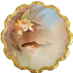 Rare Hand Painted Fish Plates