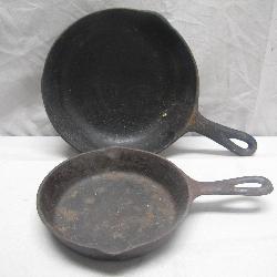 Cast Iron Skillets with Markings