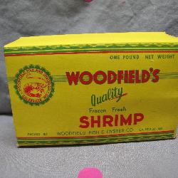 Vntg Woodfield's Shrimp Box: Galesville, MD