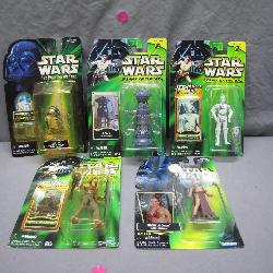 Star Wars Action Figures, Carded Lot (5)