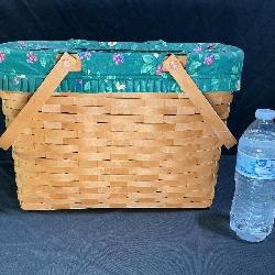 1998 Longaberger double-swing handle picnic baske