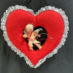 Annalee Valentine Cupid Doll Heart Hanging Wreath