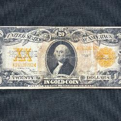 #2790 1922 United States $20 Gold Certificate Bill