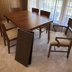 Mid Century Modern Warm Toned Wooden Rectangular