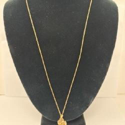 14k Gold Rope Chain and Pendant Long Chain 1