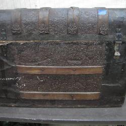 Wood and Metal Dome Top Trunk