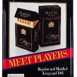 Players Metal Advertising Sign 21.5