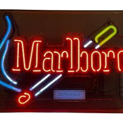 Neon Marlboro Sign in Polly Frame