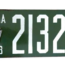 1913 PENNA Metal License Plate 21327, 6