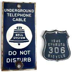 Enameled Metal Signs, Largest 3.5