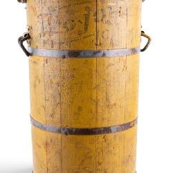 G.I.C. Corp Yellow Wooden Ice Cream Maker Barrel