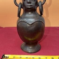 Colombian handmade black pottery anthropomorphic