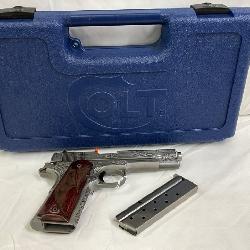 Colt 1911 Dragon Government Model .38 Super with 5-Inch Stainless Steel Barrel and Engraving 
